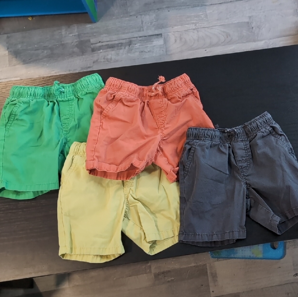 Cat & Jack Kids Shorts Set - Green, Orange, Yellow, Gray
